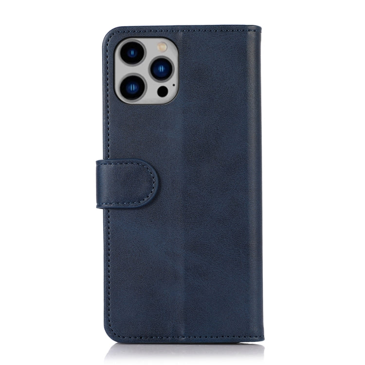 For iPhone 16 Pro Max Cow Texture Leather Phone Case(Blue)