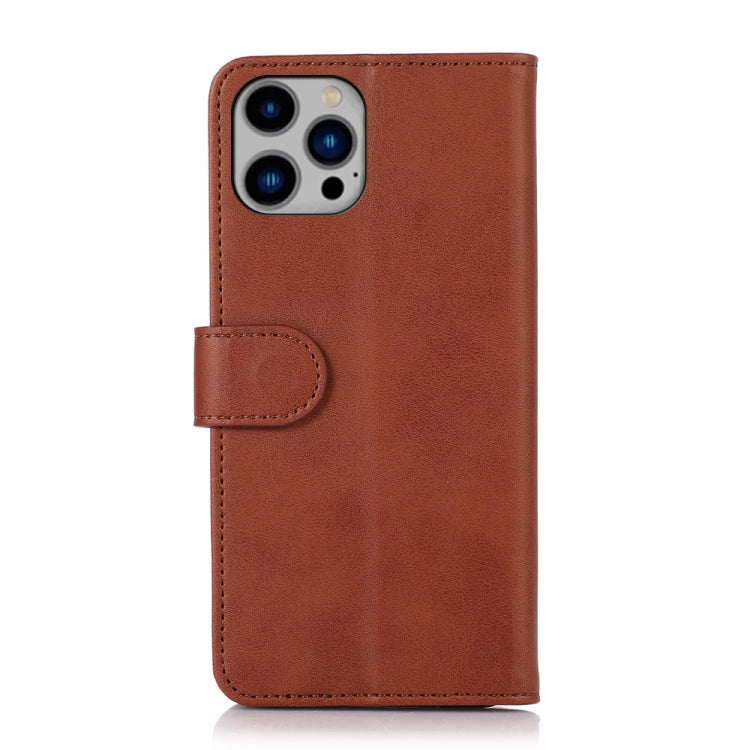 For iPhone 16 Pro Max Cow Texture Leather Phone Case(Brown)