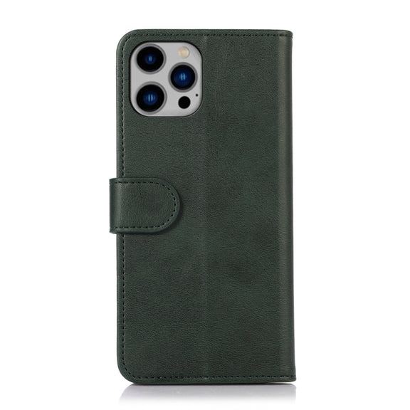 For iPhone 16 Pro Cow Texture Leather Phone Case(Green)
