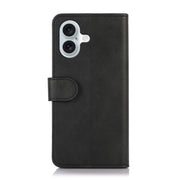 For iPhone 16 Plus Cow Texture Leather Phone Case(Black)