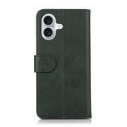 For iPhone 16 Plus Cow Texture Leather Phone Case(Green)