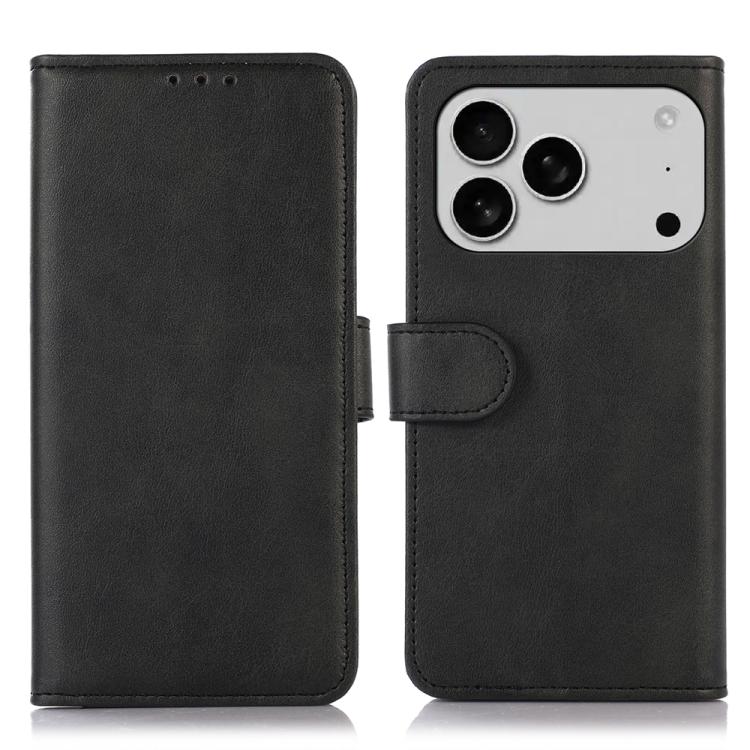For iPhone 17 Pro Cow Texture Leather Phone Case(Black)