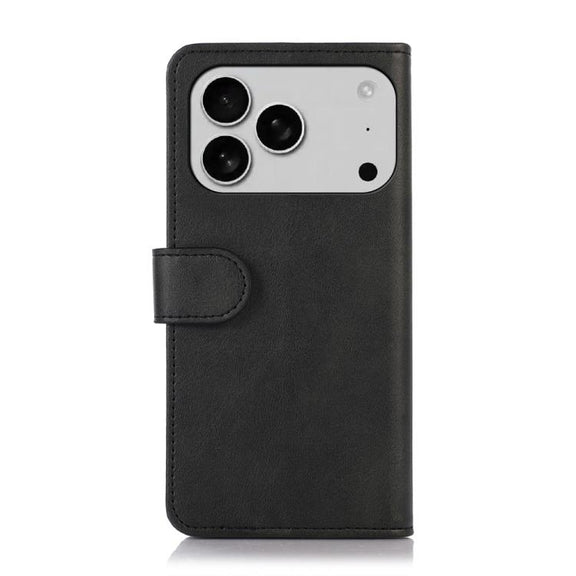 For iPhone 17 Pro Cow Texture Leather Phone Case(Black)