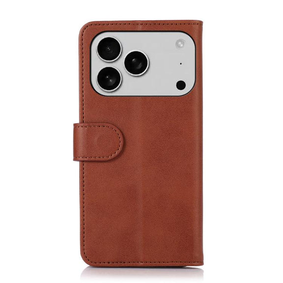 For iPhone 17 Pro Cow Texture Leather Phone Case(Brown)