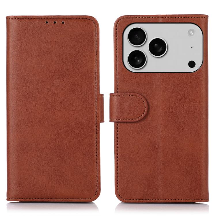 For iPhone 17 Pro Max Cow Texture Leather Phone Case(Brown)