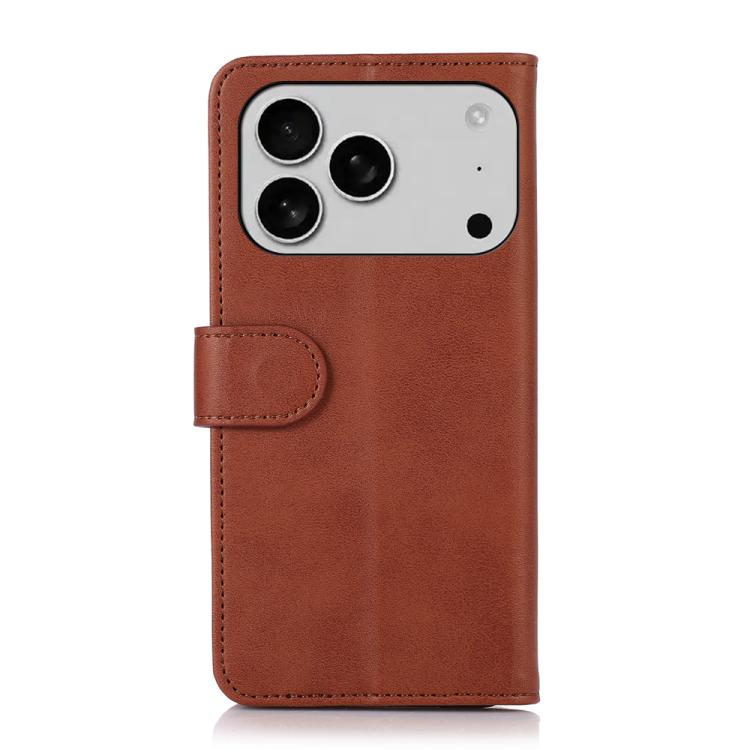 For iPhone 17 Pro Max Cow Texture Leather Phone Case(Brown)