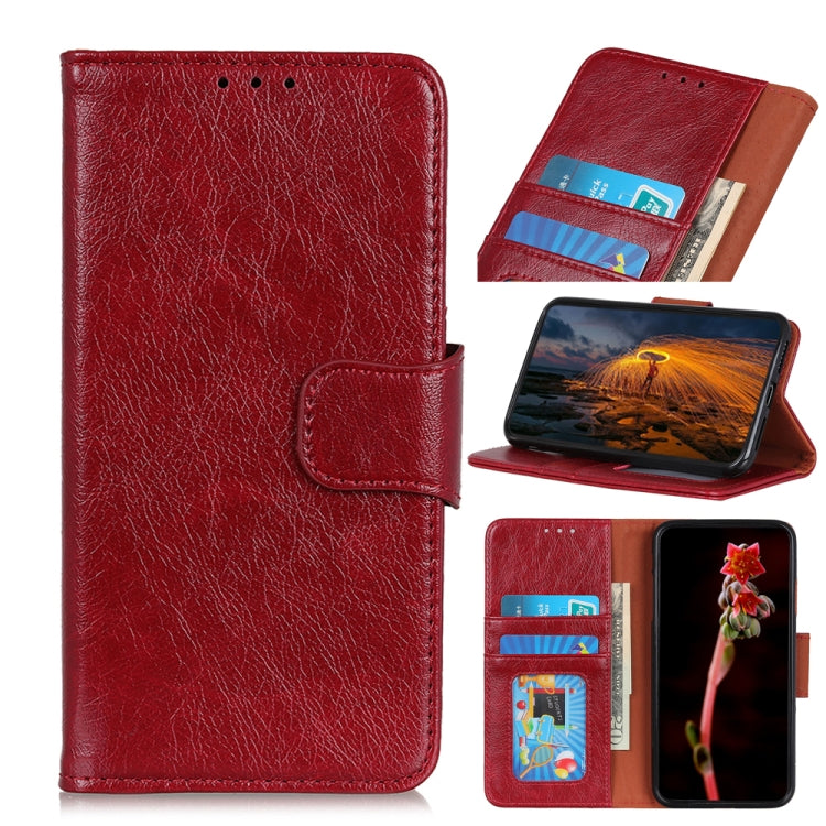 For iPhone 16 Plus Nappa Texture Leather Case(Red)