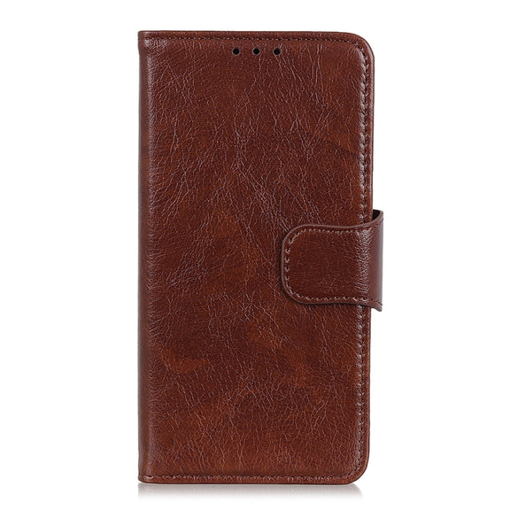 For iPhone 16 Plus Nappa Texture Leather Case(Brown)