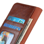 For iPhone 16 Plus Nappa Texture Leather Case(Brown)
