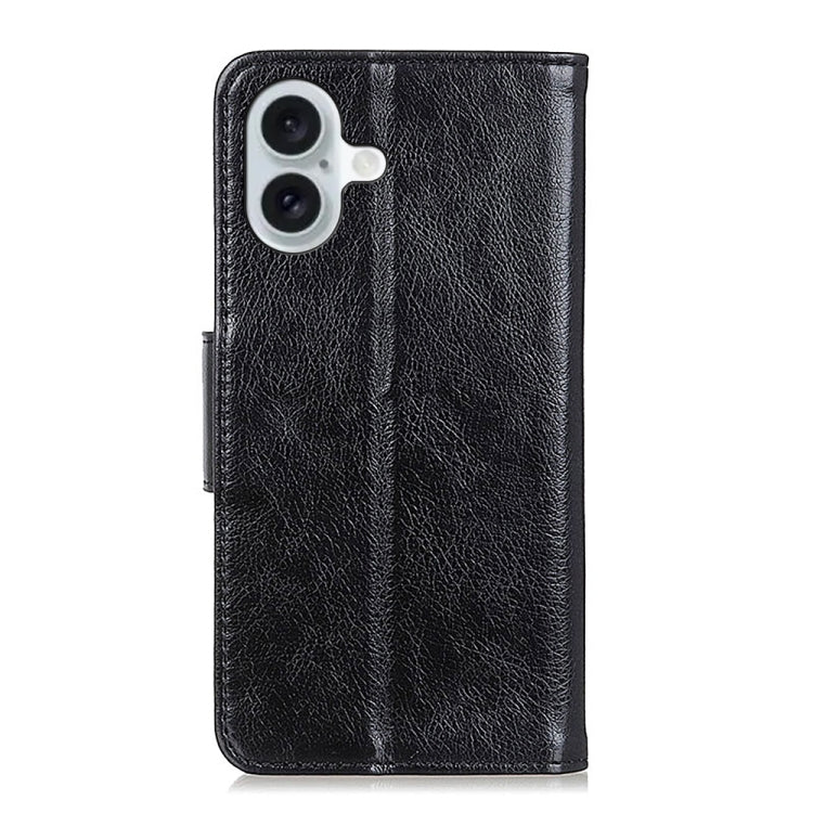 For iPhone 16 Nappa Texture Leather Case(Black)