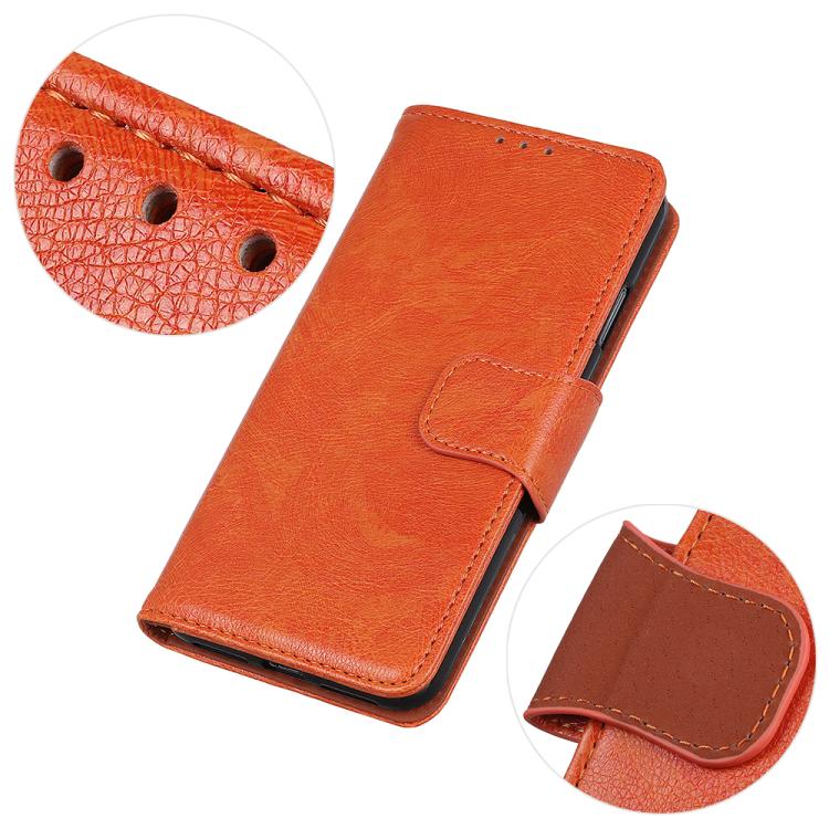For iPhone 17 Air Nappa Texture Leather Case(Orange)