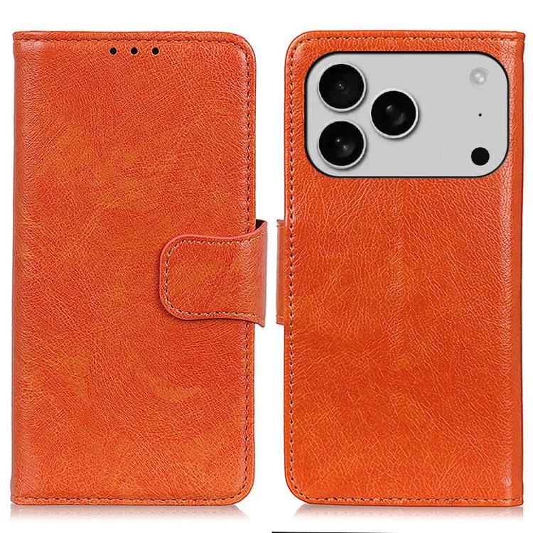 For iPhone 17 Pro Max Nappa Texture Leather Case(Orange)