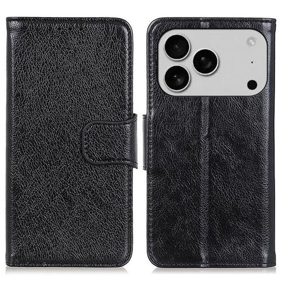 For iPhone 17 Pro Max Nappa Texture Leather Case(Black)