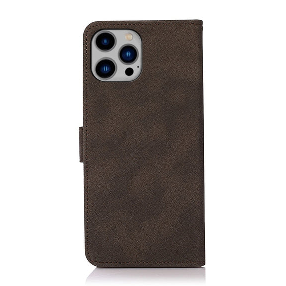 For iPhone 16 Pro KHAZNEH Matte Texture Leather Phone Case(Brown)
