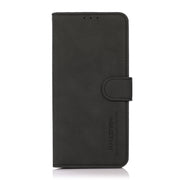 For iPhone 16 Plus KHAZNEH Matte Texture Leather Phone Case(Black)