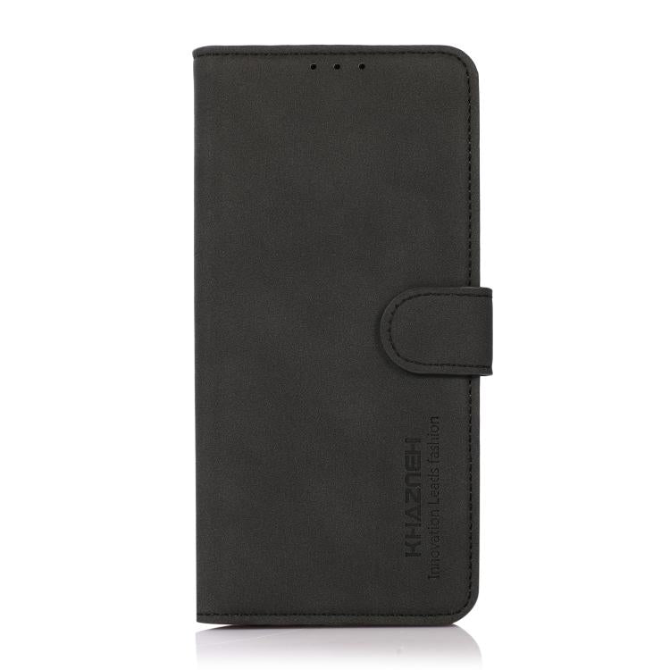 For iPhone 17 KHAZNEH Matte Texture Leather Phone Case(Black)
