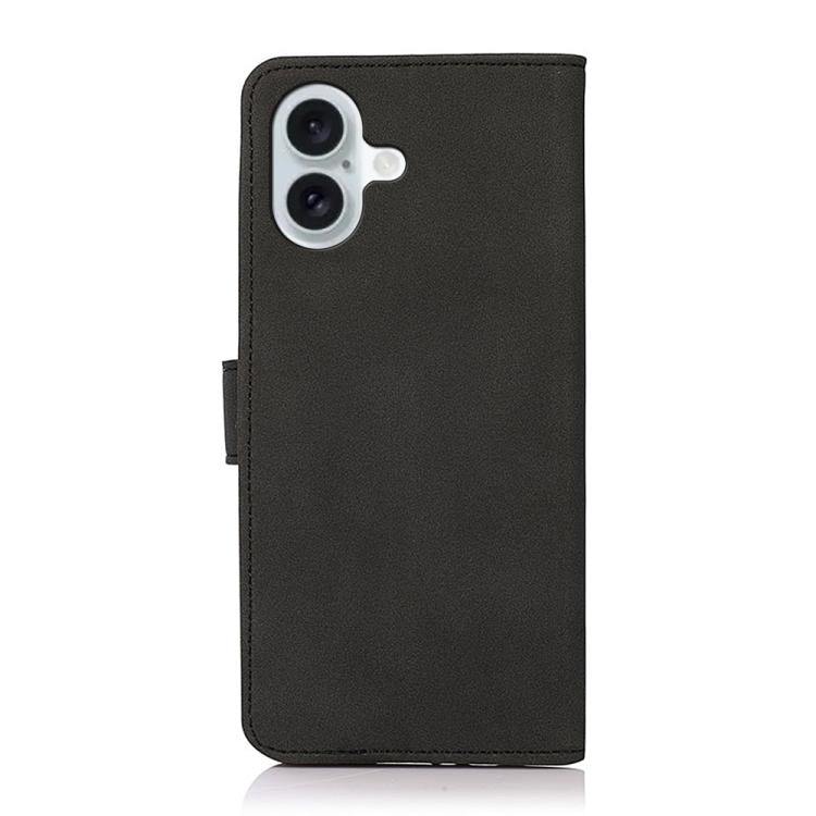 For iPhone 17 KHAZNEH Matte Texture Leather Phone Case(Black)