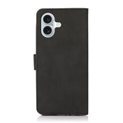For iPhone 17 KHAZNEH Matte Texture Leather Phone Case(Black)