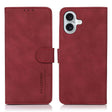 For iPhone 17 KHAZNEH Matte Texture Leather Phone Case(Red) - free shipping - PMc TechLife - Order now!