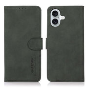 For iPhone 17 KHAZNEH Matte Texture Leather Phone Case(Green)