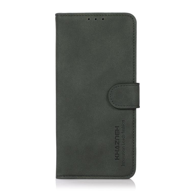 For iPhone 17 KHAZNEH Matte Texture Leather Phone Case(Green)