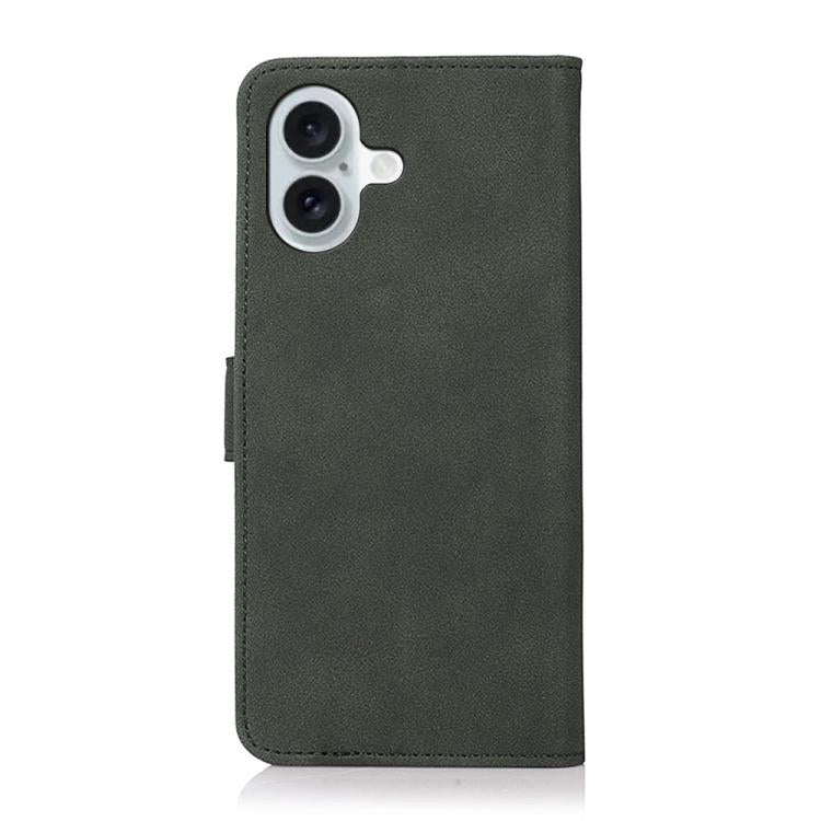 For iPhone 17 KHAZNEH Matte Texture Leather Phone Case(Green)