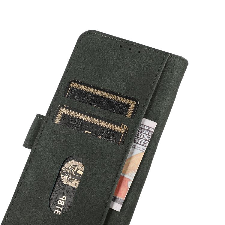 For iPhone 17 KHAZNEH Matte Texture Leather Phone Case(Green)