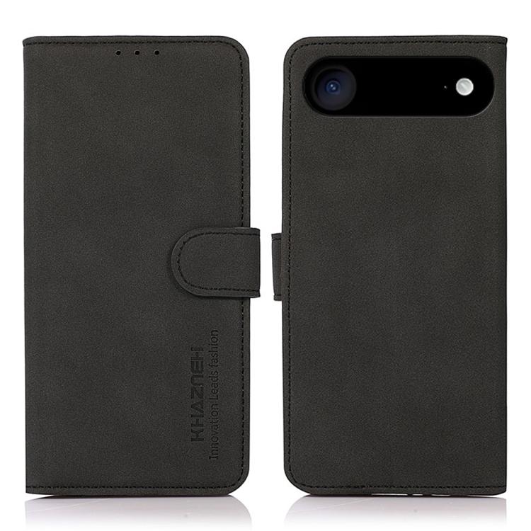 For iPhone 17 Air KHAZNEH Matte Texture Leather Phone Case(Black)