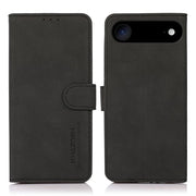 For iPhone 17 Air KHAZNEH Matte Texture Leather Phone Case(Black)