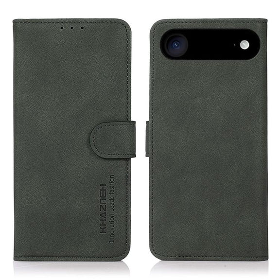 For iPhone 17 Air KHAZNEH Matte Texture Leather Phone Case(Green)