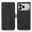 For iPhone 17 Pro KHAZNEH Matte Texture Leather Phone Case(Black) - free shipping - PMc TechLife - Order now!