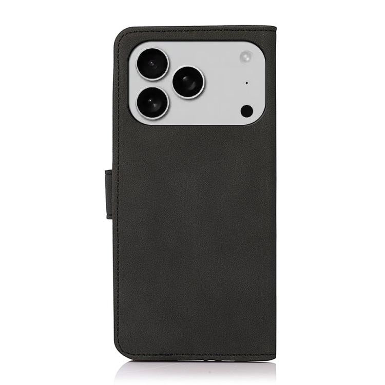 For iPhone 17 Pro KHAZNEH Matte Texture Leather Phone Case(Black)