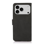 For iPhone 17 Pro KHAZNEH Matte Texture Leather Phone Case(Black)