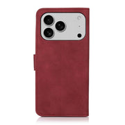 For iPhone 17 Pro KHAZNEH Matte Texture Leather Phone Case(Red)