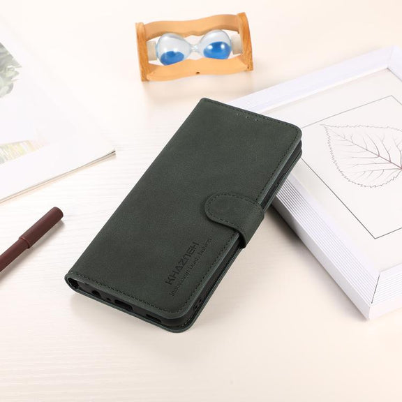 For iPhone 17 Pro KHAZNEH Matte Texture Leather Phone Case(Green)