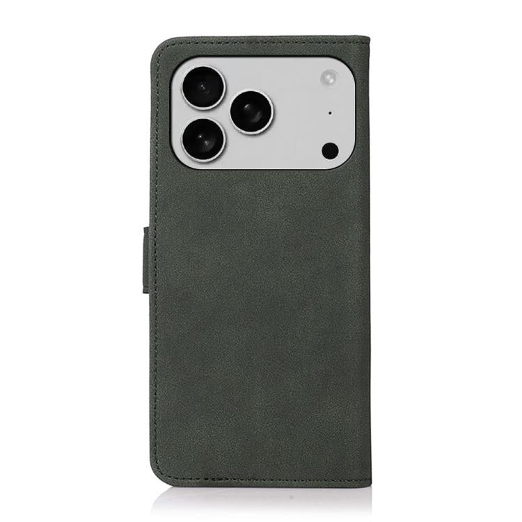 For iPhone 17 Pro KHAZNEH Matte Texture Leather Phone Case(Green)