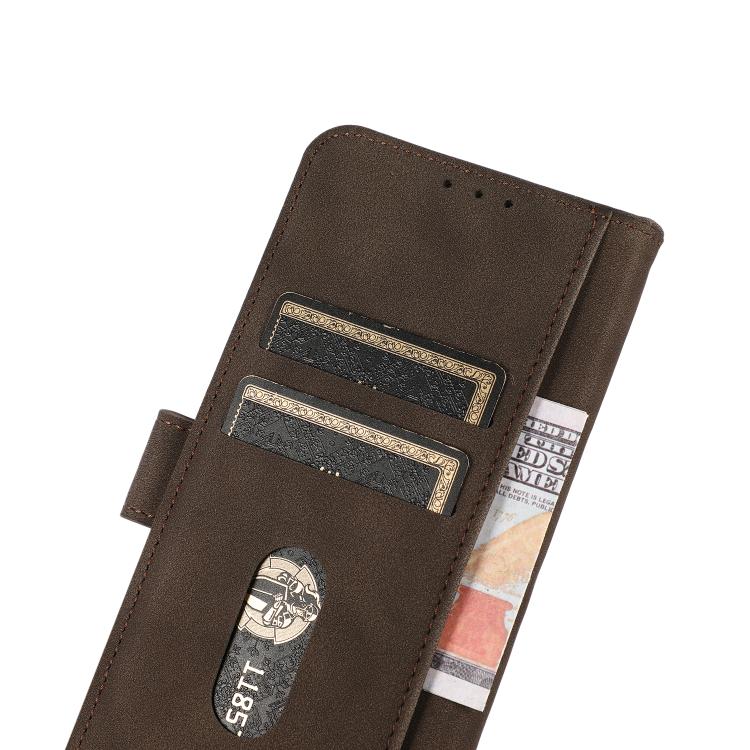 For iPhone 17 Pro Max KHAZNEH Matte Texture Leather Phone Case(Brown)