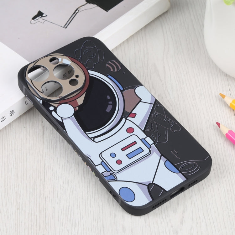 For iPhone 6s / 6 Spaceman Binoculars Phone Case(Black and Beige)