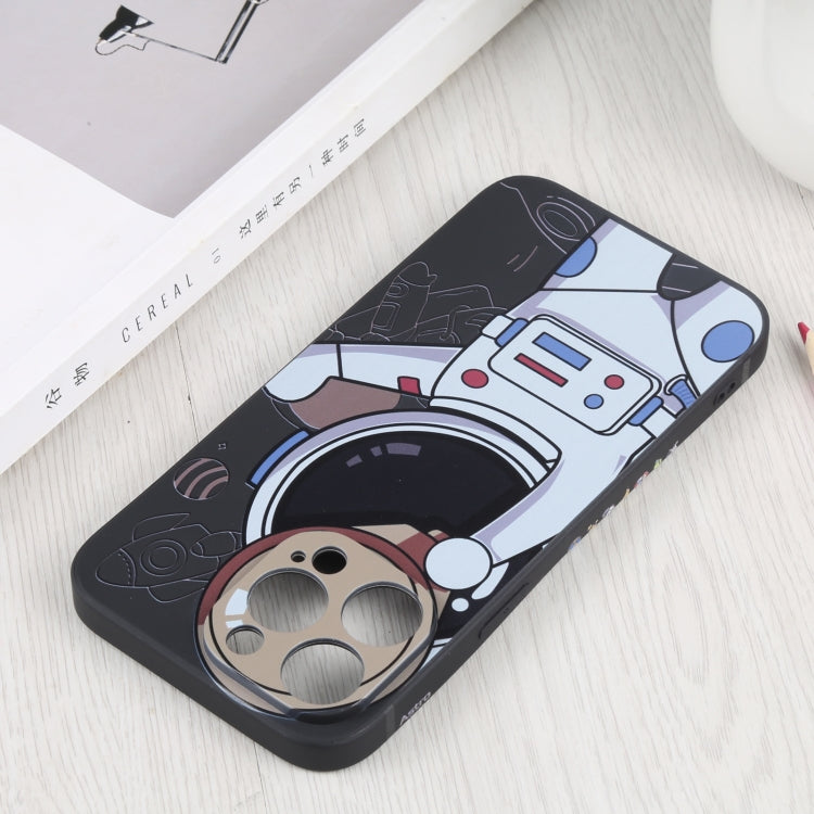 For iPhone 6s / 6 Spaceman Binoculars Phone Case(Black and Beige)