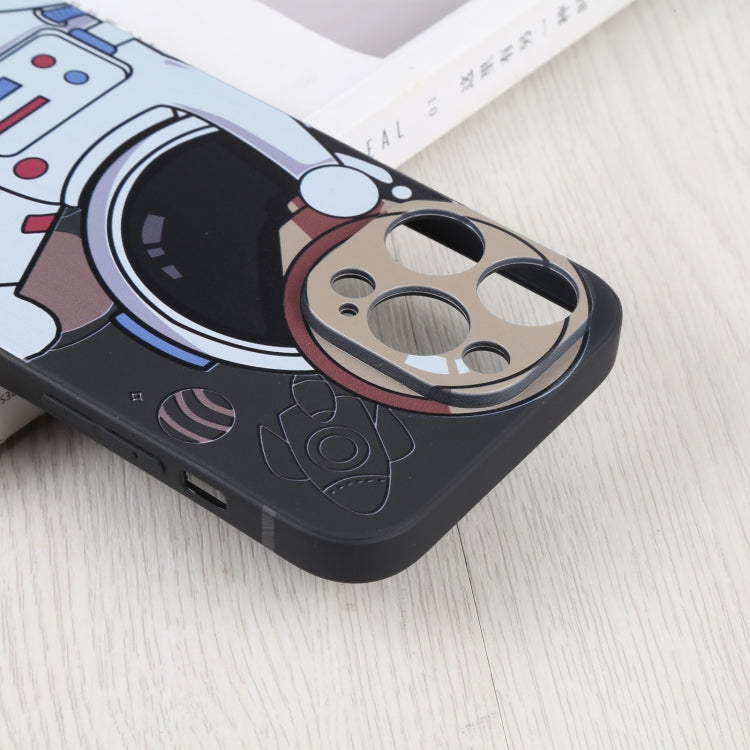 For iPhone 6s / 6 Spaceman Binoculars Phone Case(Black and Beige)