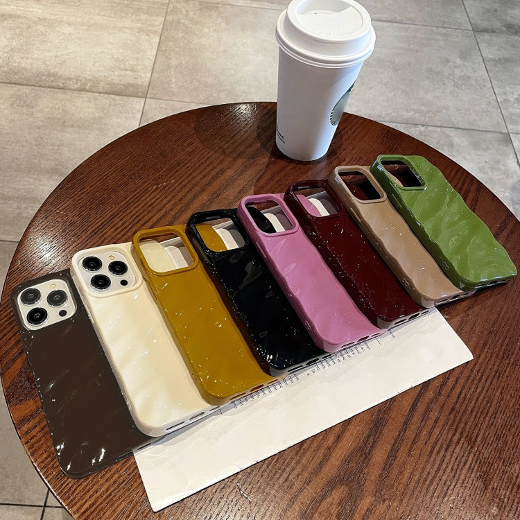 For iPhone 16 Plus Solid Color Wave Texture TPU Phone Case(Green)