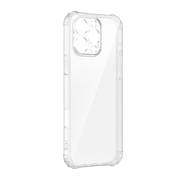 For iPhone 16 Pro Max Four-Corner Shockproof Clear TPU Phone Case(Transparent)