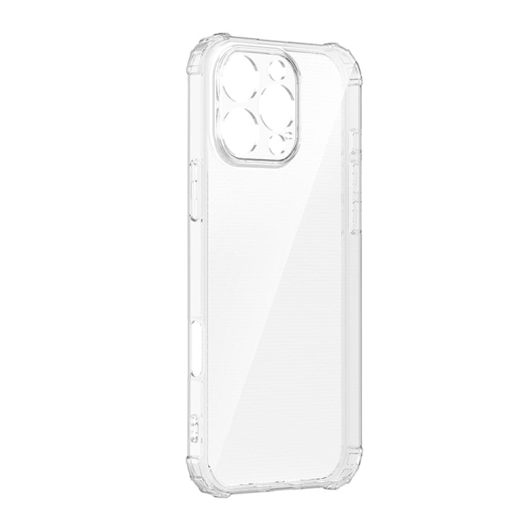 For iPhone 16 Pro Max Four-Corner Shockproof Clear TPU Phone Case(Transparent)
