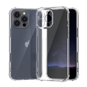 For iPhone 16 Pro Max Four-Corner Shockproof Clear TPU Phone Case(Transparent)