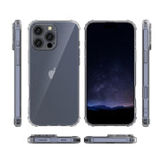For iPhone 16 Pro Max Four-Corner Shockproof Clear TPU Phone Case(Transparent)