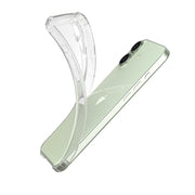 For iPhone 16 Four-Corner Shockproof Clear TPU Phone Case(Transparent)