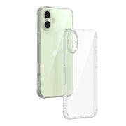 For iPhone 16 Four-Corner Shockproof Clear TPU Phone Case(Transparent)