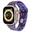 Rainbow Raindrops Silicone Watch Band For Apple Watch 9 45mm(Dark Purple) - Watch Bands by PMC TechLife | Online Shopping South Africa | PMC TechLife