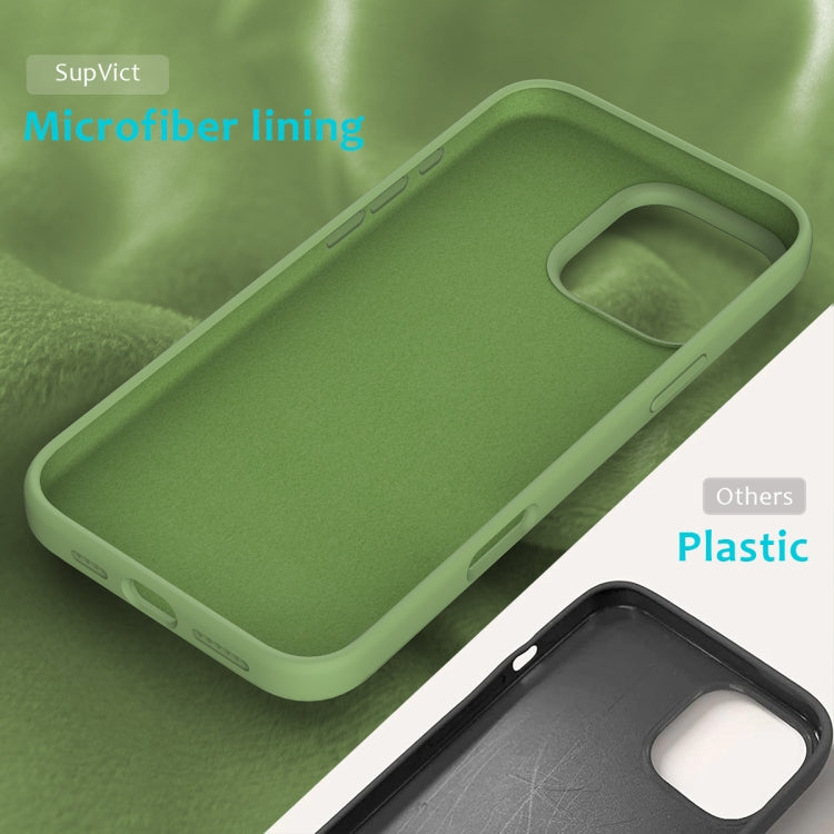 For iPhone 16 Pro Max Solid Color Silicone Phone Case(Mint Green)