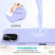 For iPhone 16 Pro Max Solid Color Silicone Phone Case(Purple)